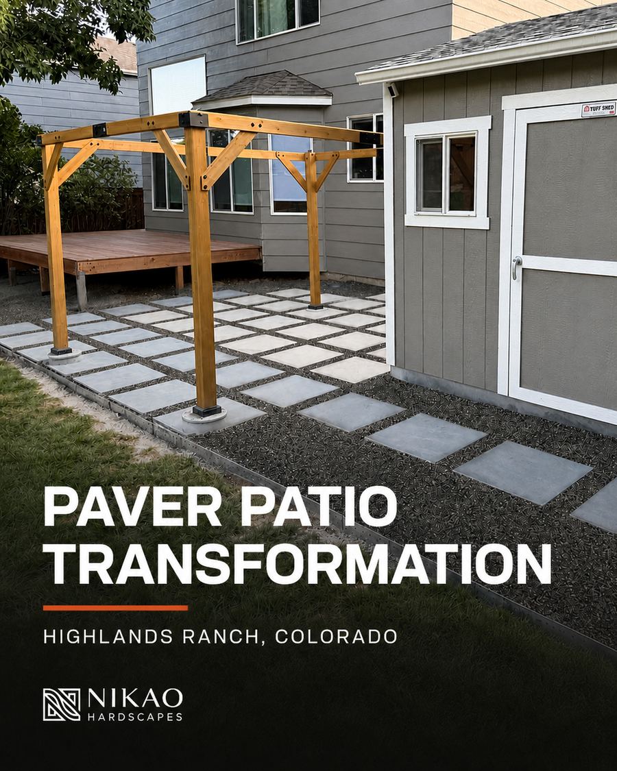 Finished Highlands Ranch paver patio detail